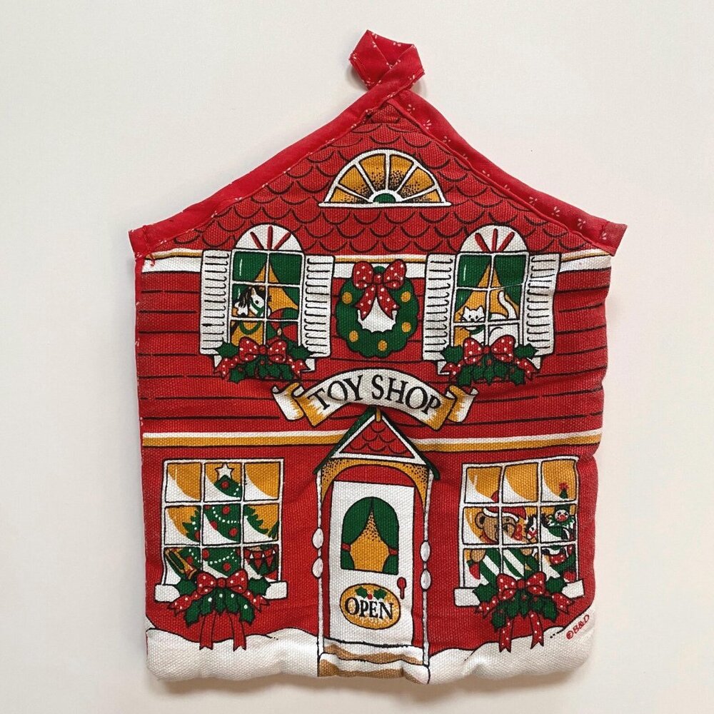 Christmas Toy Shop Pot Holder for Cooking Baking Kitchen Gift